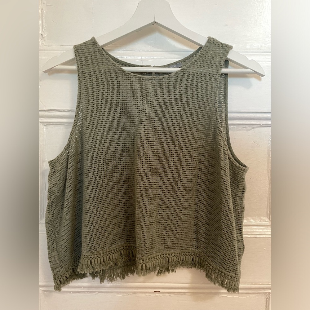 Aerie Crochet Tank Swim Coverup